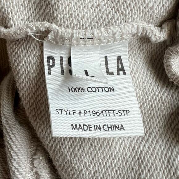 Pistola X Revolve Clarisse French Terry Shoulder Pleat Jump Suit In Soft Taupe L - Picture 8 of 11